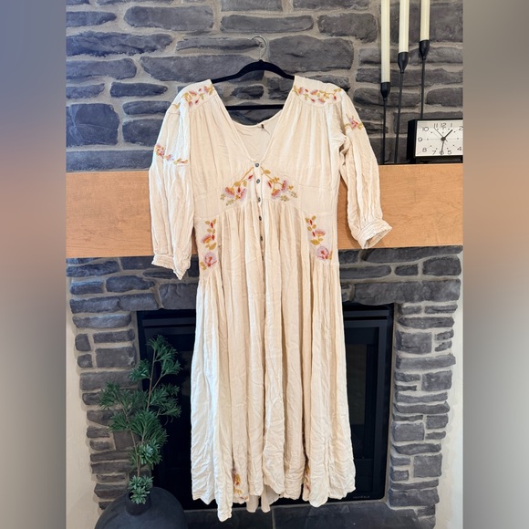 Free People Floral Embroidered Maxi Dress - Picture 4 of 4